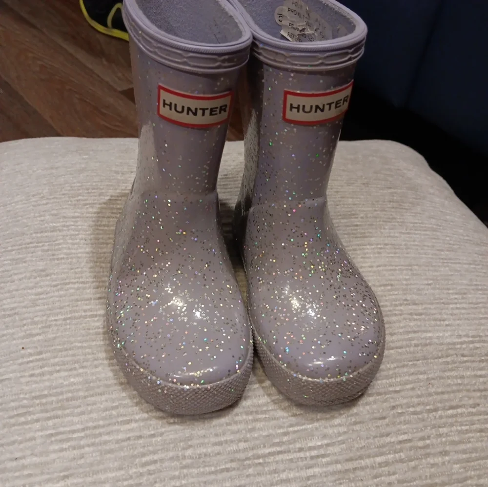 Hunter Kids Sparkle Rain Boots in Light Purple